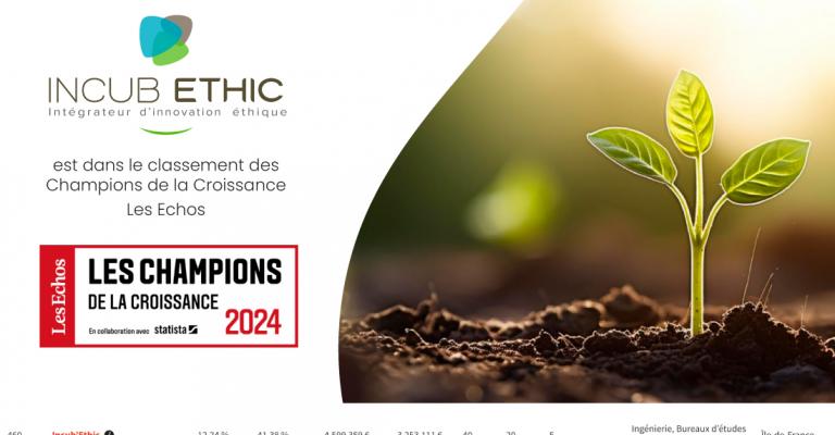Incub'Ethic champion de la croissance 2024 !